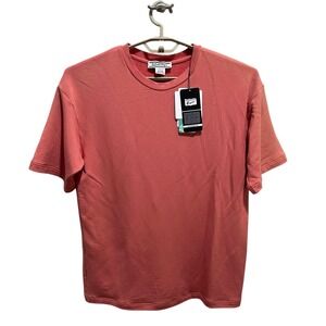 Onitsuka Tiger Mens Size Large Peach Short Sleeve Top T-Shirt Made in Japan NWT